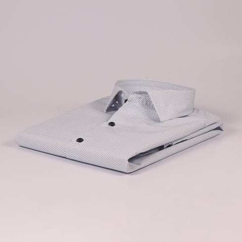 ZR White & Blue Printed Shirt